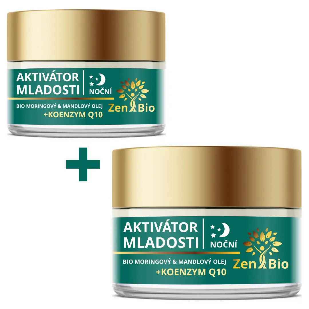 Noční Bio pleťový krém Aktivátor Mladosti s kyselinou hyaluronovou 2x25ml.